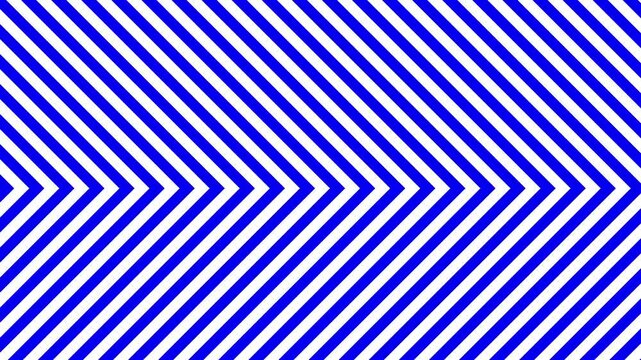 A crisp, high-contrast pattern of diagonal stripes in navy blue and bright white. The lines form a V-shape or chevron-like arrangement, creating a sense of movement and direction. This classic geometr