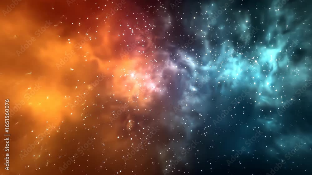 Poster celestial symphony: a visual exploration of the cosmos unfolds with vibrant nebulas, showcasing an a