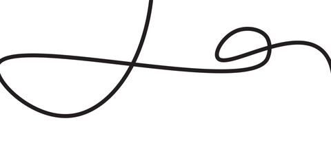 Squiggle Curly Line. Decorative Design Element.