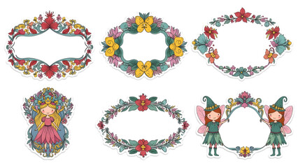 Set of Floral Frames