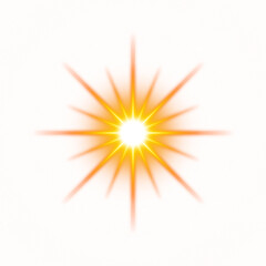 Bright orange radial starburst with transparent background
