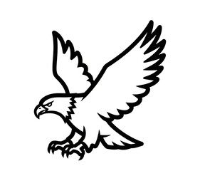 Obraz premium Flying Eagle Vector Illustration