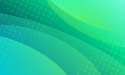 Modern Abstract Teal and Green Wave Background with Halftone Dots and Clean Lines