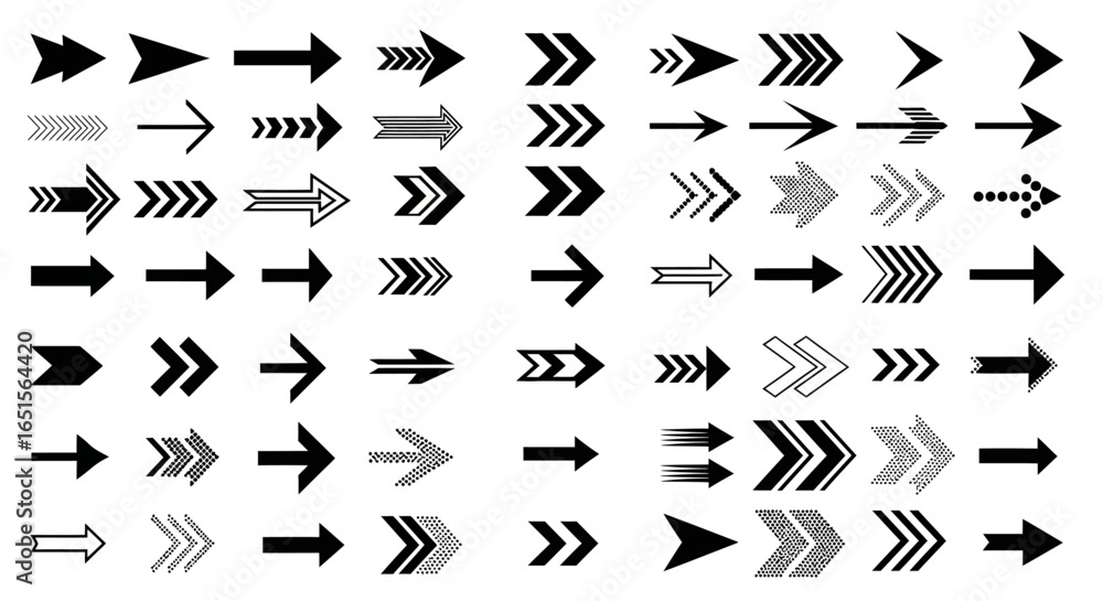 Poster minimalist vector arrow icons for web design