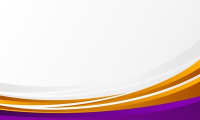 Modern Abstract Wave Border Background with Gold and Purple Corporate Design