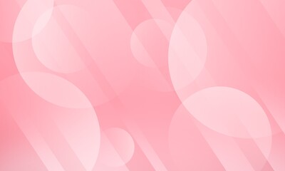 Soft Pink Abstract Circles and Diagonal Shapes Background Modern Minimalist Design
