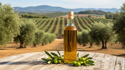 Olive Oil Elegance A Mediterranean Treasure in a Bottle Amidst Verdant Groves