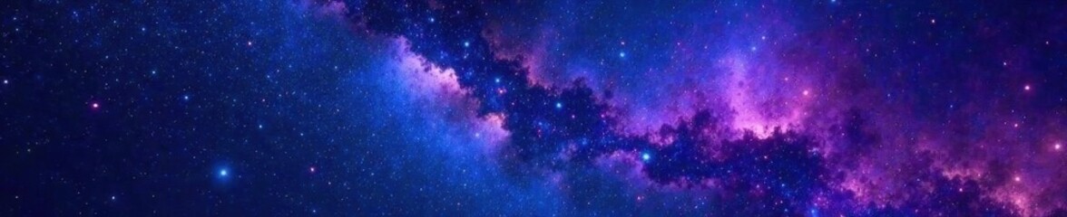 Obraz premium Starry night, sapphire and amethyst sky, glittering constellations , twinkle, cosmic