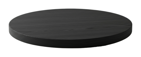 Minimalist black round surface for stylish home decor indoor setting product contemporary isolated on transparent background