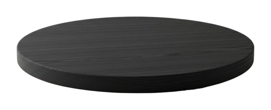 Minimalist black round surface for stylish home decor indoor setting product contemporary isolated on transparent background