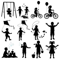 family silhouettes set, ai image 