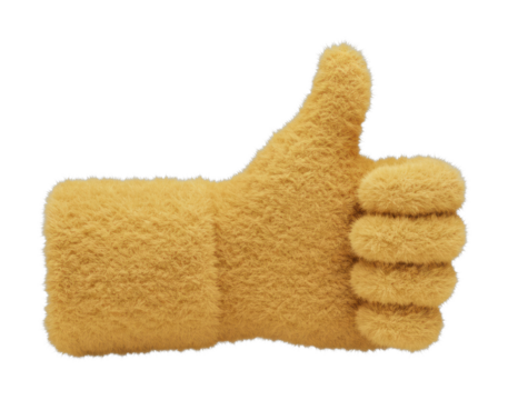 Creative gesture of approval studio setting creation vibrant environment positive concept isolated on transparent background