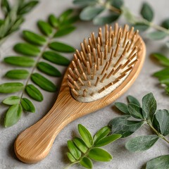 Eco bamboo bristle brush high resolution picture