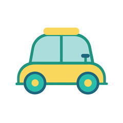 Fototapeta premium toy car on a white background