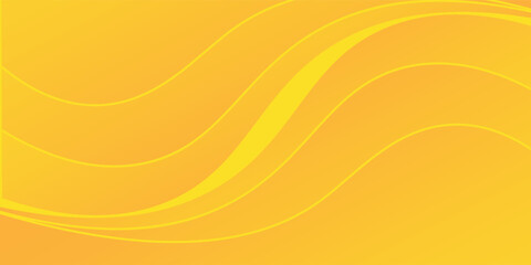 abstract yellow and orange curve background. Vector long banner for graphic design, banner, poster, header. Eps 10