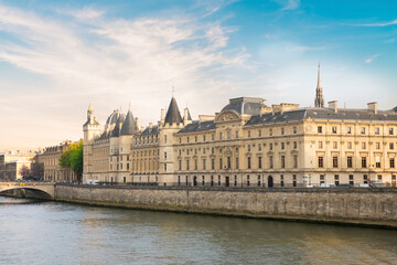 Beautiful view of the Conciergerie in Paris, France