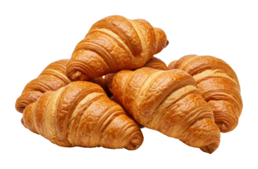 Baking delicious croissants bakery food culinary delight freshly made pastry isolated on transparent background