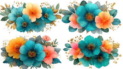 Colorful Floral Arrangements with Vibrant Flowers and Greenery