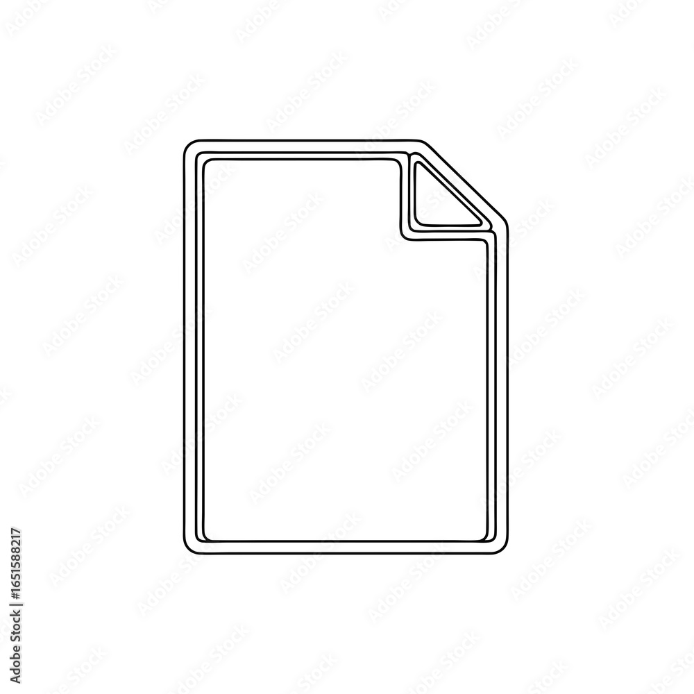 Poster minimalist document outline: a symbolic representation of files and information organization using c