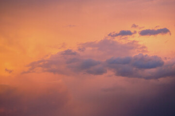 Colorful Clouds in a Vibrant Sunset Sky