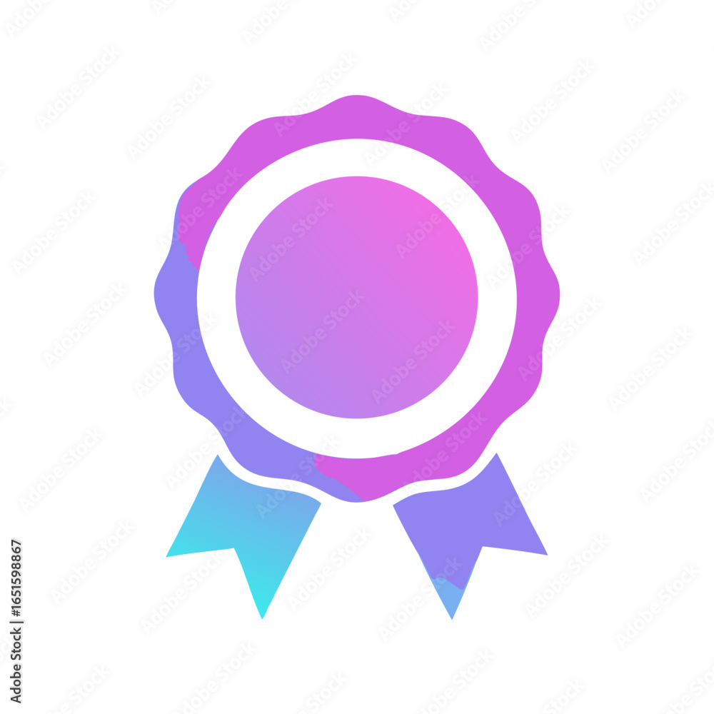 Poster gradient award badge icon for business and design projects with modern style on black backdrop