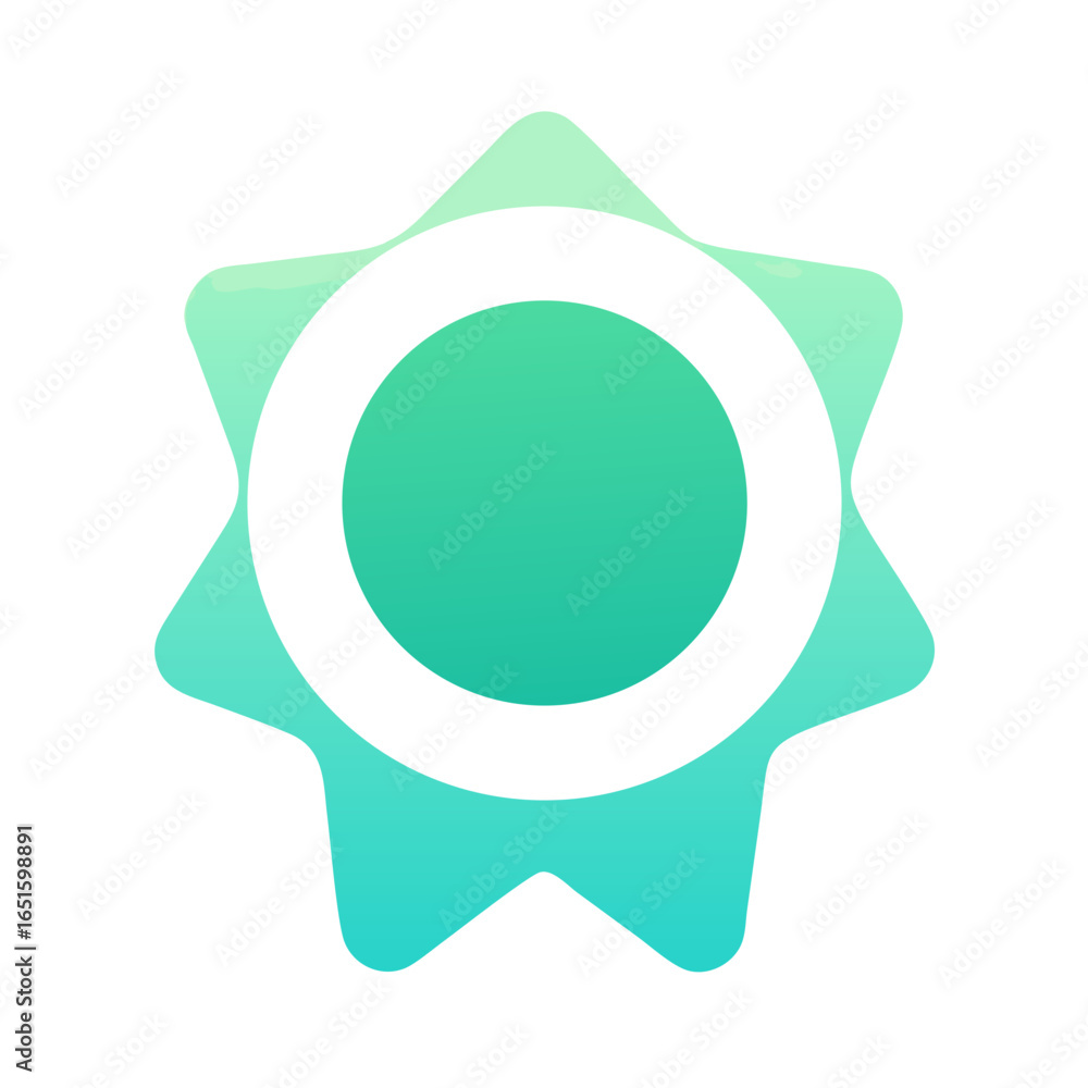 Poster abstract circular design with teal gradient on black background for modern applications