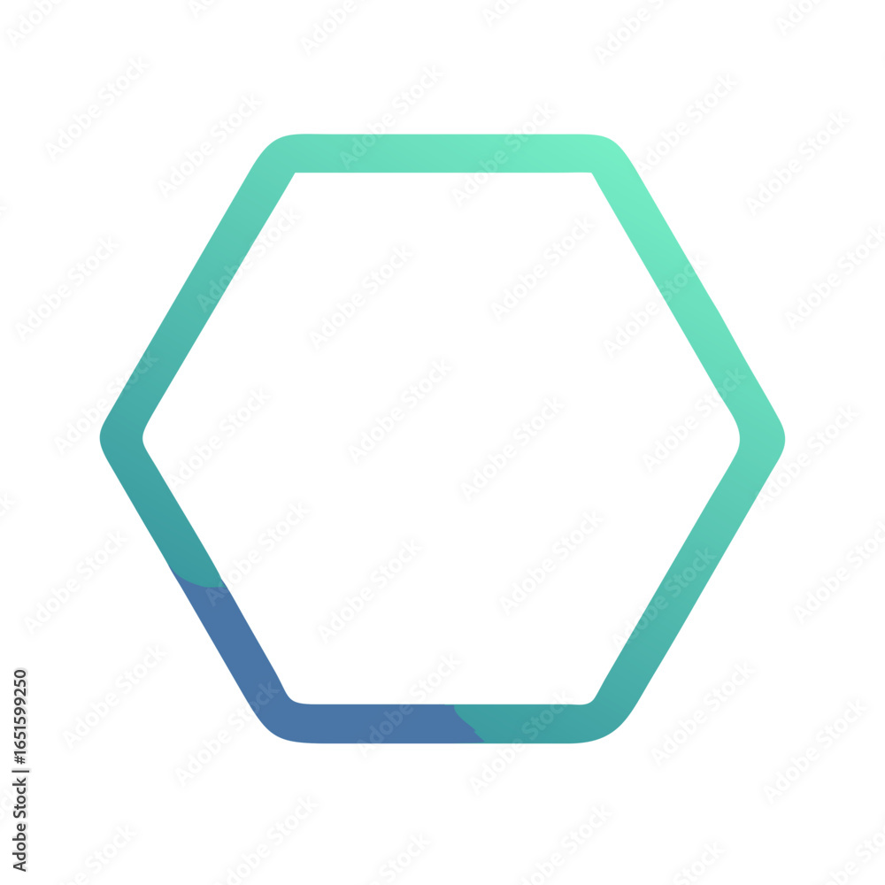 Poster gradient hexagon shape on black background: modern design element for tech and innovation