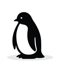 Vector Flat Design Penguin Silhouette