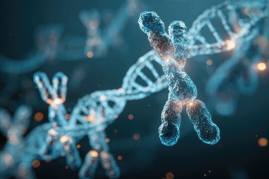 DNA chromosomes in 3D