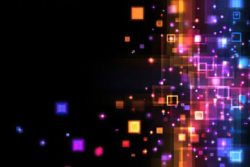 Abstract digital art with vibrant squares