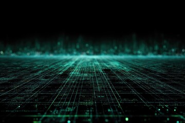 Futuristic digital cityscape