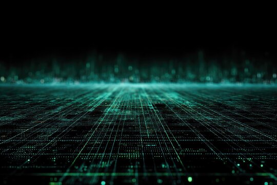 Futuristic digital cityscape