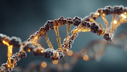 3D render of a DNA strand