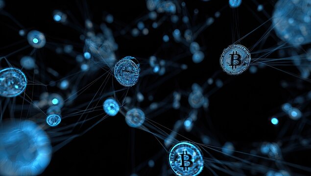 Abstract network of cryptocurrencies