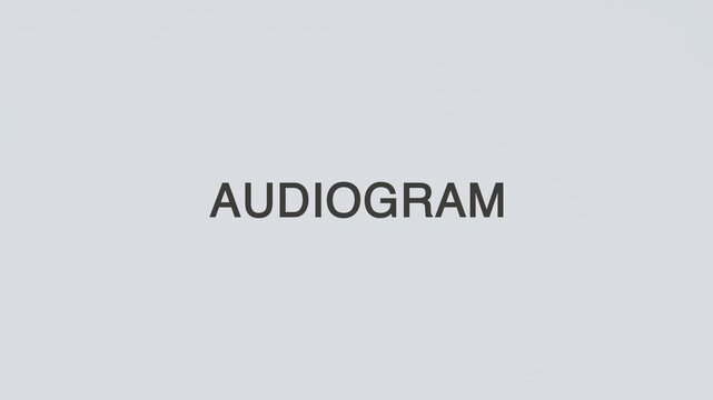 Audiogram diagnosed with a hand holding a stethoscope on a white background, highlighting hearing health, auditory assessment, medical evaluation, and patient care