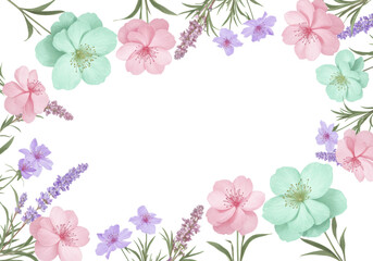 Fototapeta premium Floral decoration studio digital elegant top nature-inspired aesthetics isolated on transparent background
