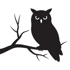 elegant owl outline vector for forest wildlife branding packaging decor and digital design capturing nocturnal essence