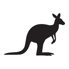 realistic kangaroo silhouette for education materials travel brochures and authentic australian cultural design resources