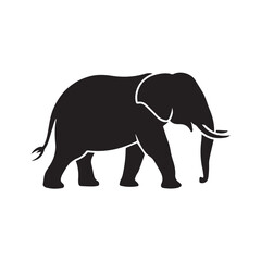 Fototapeta premium elegant elephant silhouette symbol vector art for logos posters educational wildlife campaigns