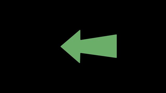 Green arrow moving indicating direction