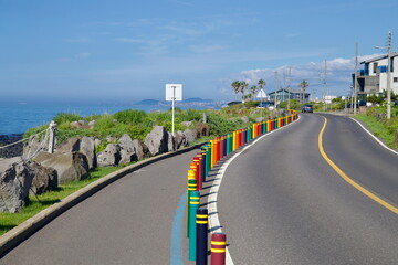 Color Posts along Aewol Coast