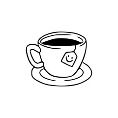 happy tea time doodle