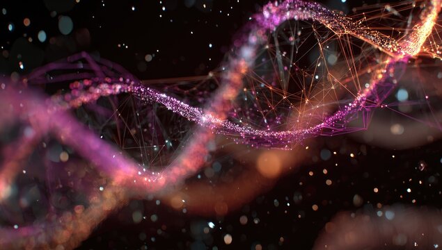 Abstract DNA molecule illustration