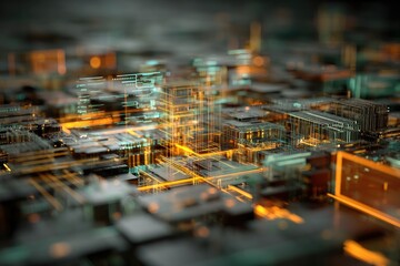 Abstract digital city landscape (4)