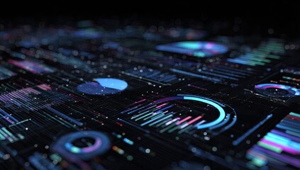 Abstract data visualization graphic