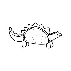 funny taco stegosaurus drawing