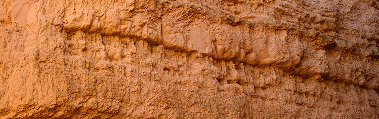 Fototapeta premium Closeup of Navajo Sandstone with interesting erosion texture and patterns, as a nature background, Bryce Canyon National Park, Utah 