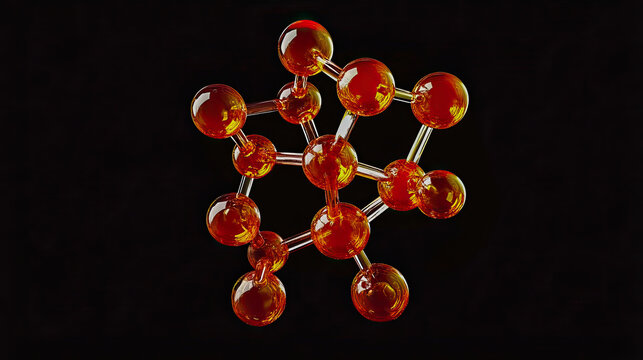An artistic representation of phenol in a molecular model