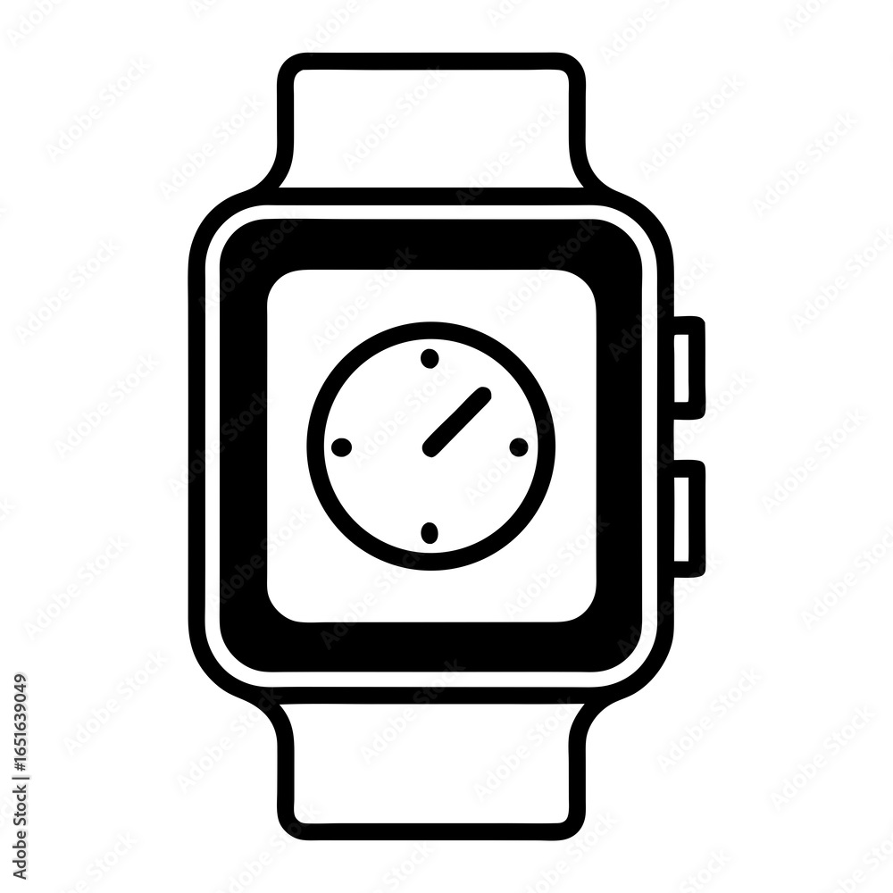 Aufkleber modern smartwatch icon with analog clock face display