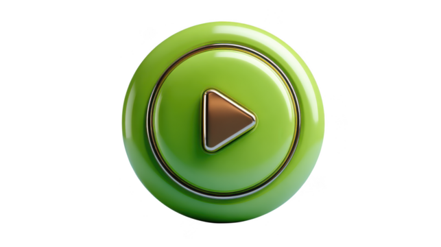 Green button with a triangle on it that says "play"